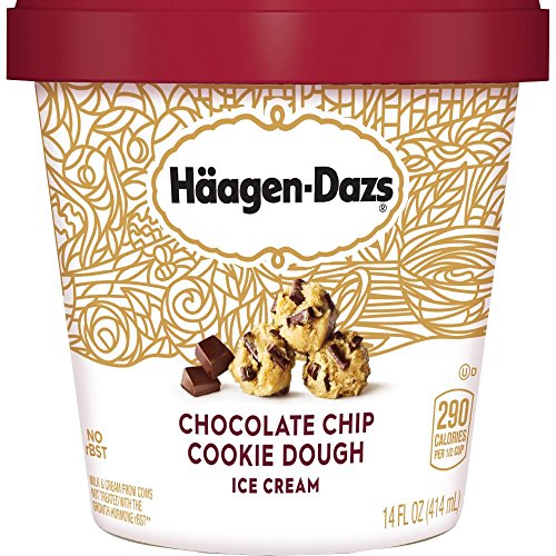 Haagen-Dazs, Chocolate Chip Cookie Dough Ice Cream, 14 oz (Frozen)