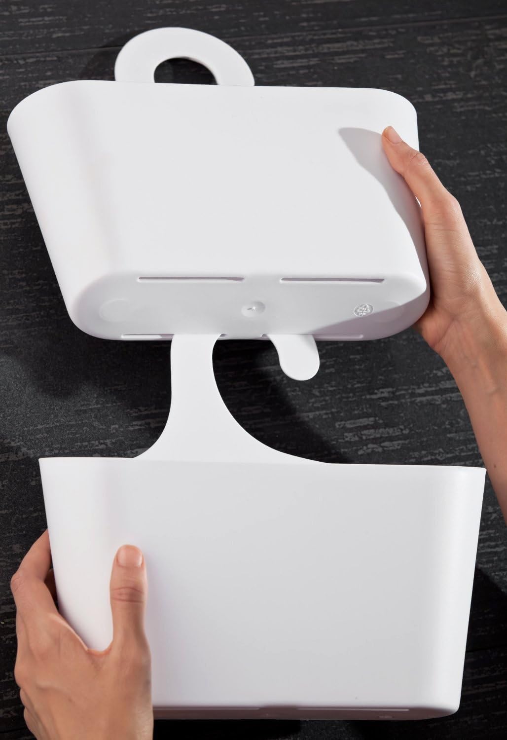 Shower Basket Beige with Hooks for Hanging Shower Shelf Bathroom Utensilo Hanging Shelf, Beige