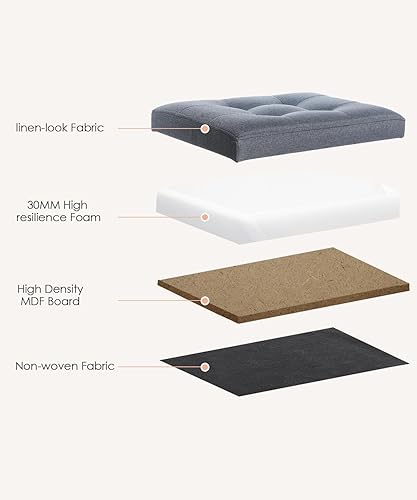 Miniatura 19 de Taburete otomano de almacenamiento otomano con reposapiés, banco plegable con almacenamiento, dormitorio de estudiantes y entrada, 16 x 12 x 12