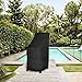RosieLily Outdoor Chair Covers, High Back Patio Chair Covers Waterproof, Heavy Duty Patio Furniture Covers, Stackable Outdoor Bar Stool Covers, 600D, High Back-1 Pack, Black