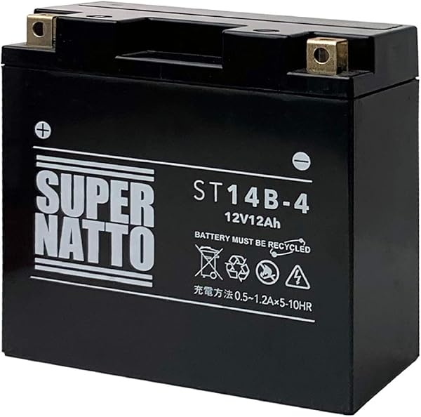 スーパーナット(SUPER NATTO) Motorcycle Battery / STX4L-BS Sealed Type (YT4L-BS YTX4L-BS FTX4L-BS FTZ3 Compatible) SUPRE NATTO (Super Nut) in use