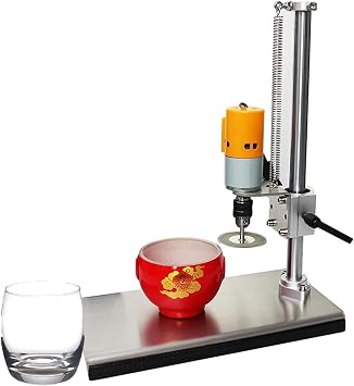 Electric Glass Bottle Cutter,Electric Bottle Cutting Machine, Glass Bottle Cutter with Drilling Function, 360  Rotatable Freely Cutting,Max Motor Speed 3000 r/min,for DIY Containers