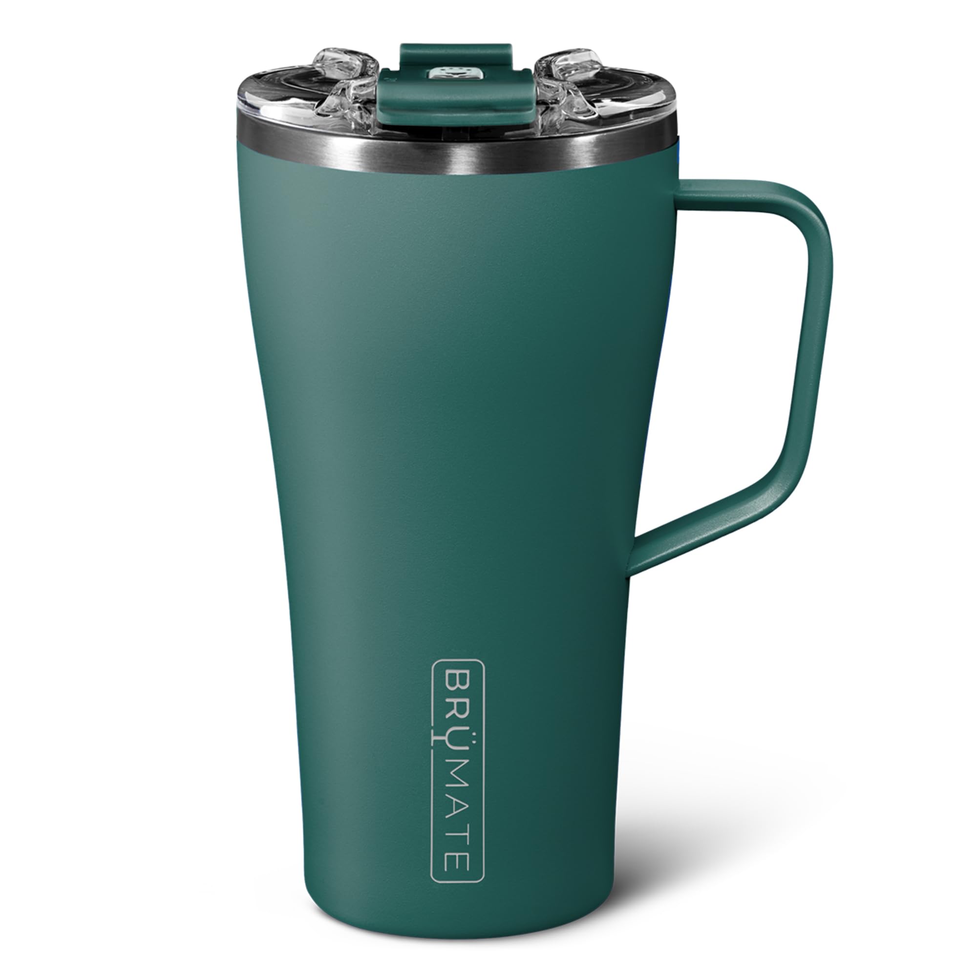 BrüMateToddy 22oz 100% Leak Proof Insulated Coffee Mug with Handle & Lid - Stainless Steel Coffee Travel Mug - Double Walled Coffee Cup (Matte Hunter)