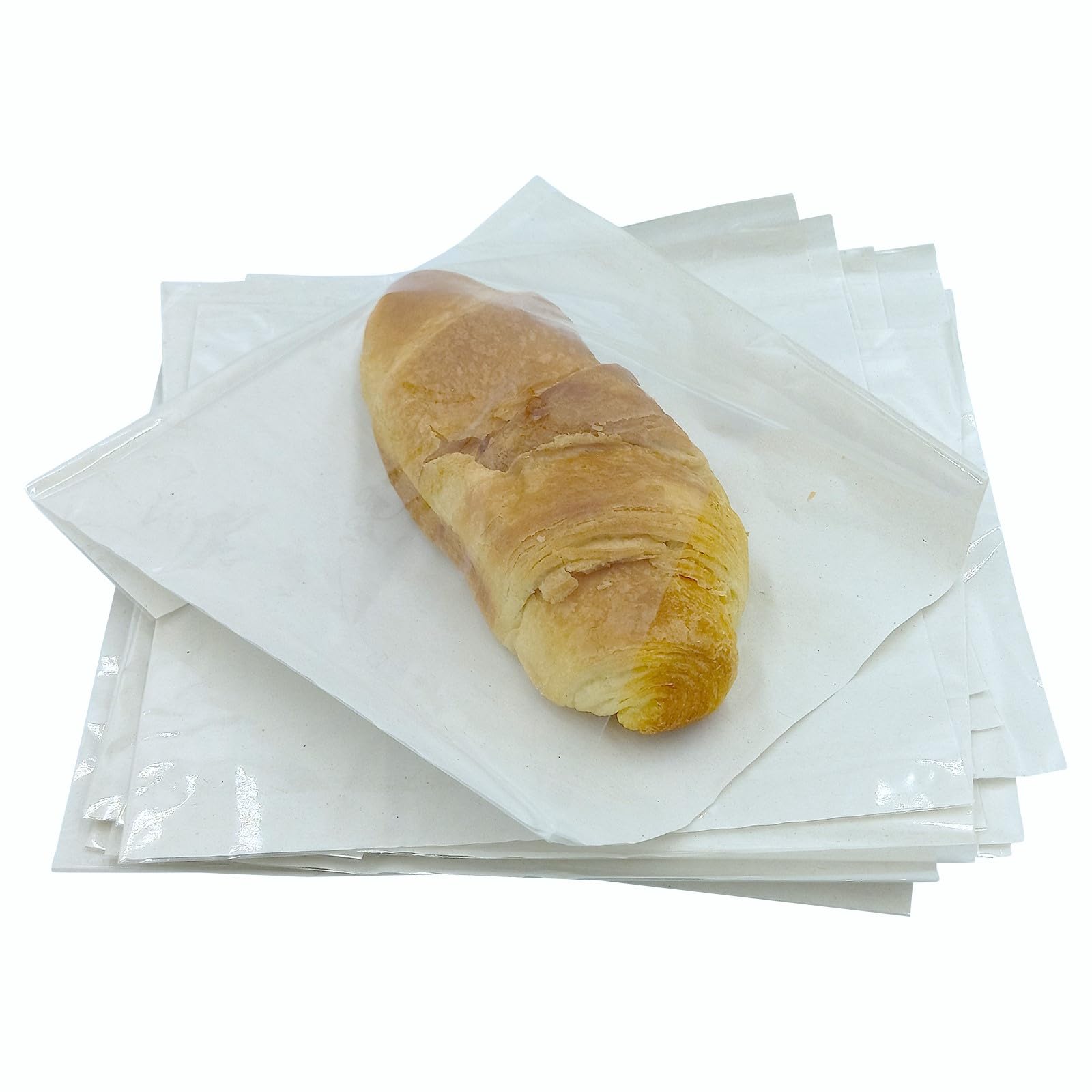100 x White Film Fronted Paper Bags 6" x 6" / 150mm x 150mm | Clear Window Snack Bags Cellophane Transparent Food Display Sandwich Bags Sweets Chocolate Desserts Candy