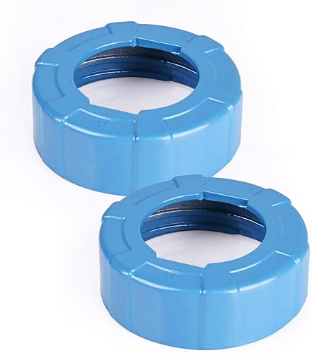 Paquete de 2 tapas delanteras de aluminio para calafatear salchichas, cubierta frontal de aluminio duradera para calafatear salchichas (azul)..