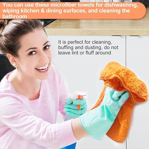 Miniatura 4 de Toallas de microfibra para secado de automóviles, detalles y pulido, toalla de felpa súper suave, segura para lavado de autos y limpieza del hogar,