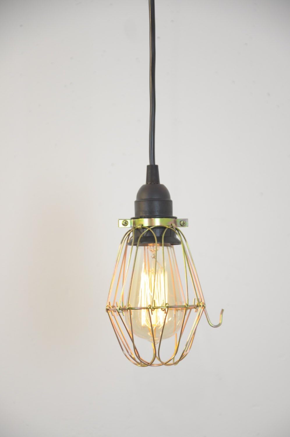 Brass Bulb Guard Pendant Hanging Light