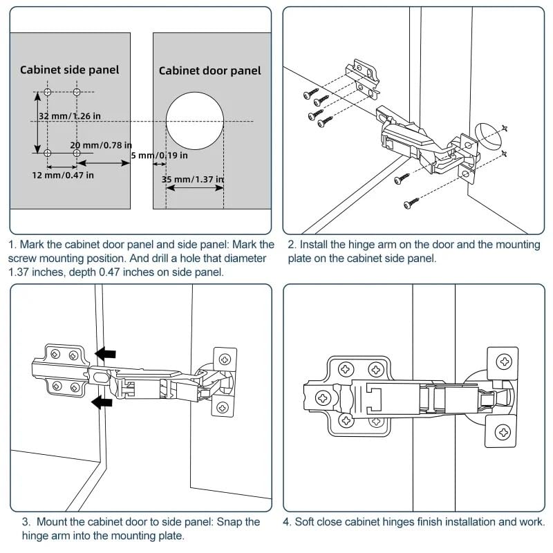 Charnière porte placard qui claque solution amortisseur hydraulique