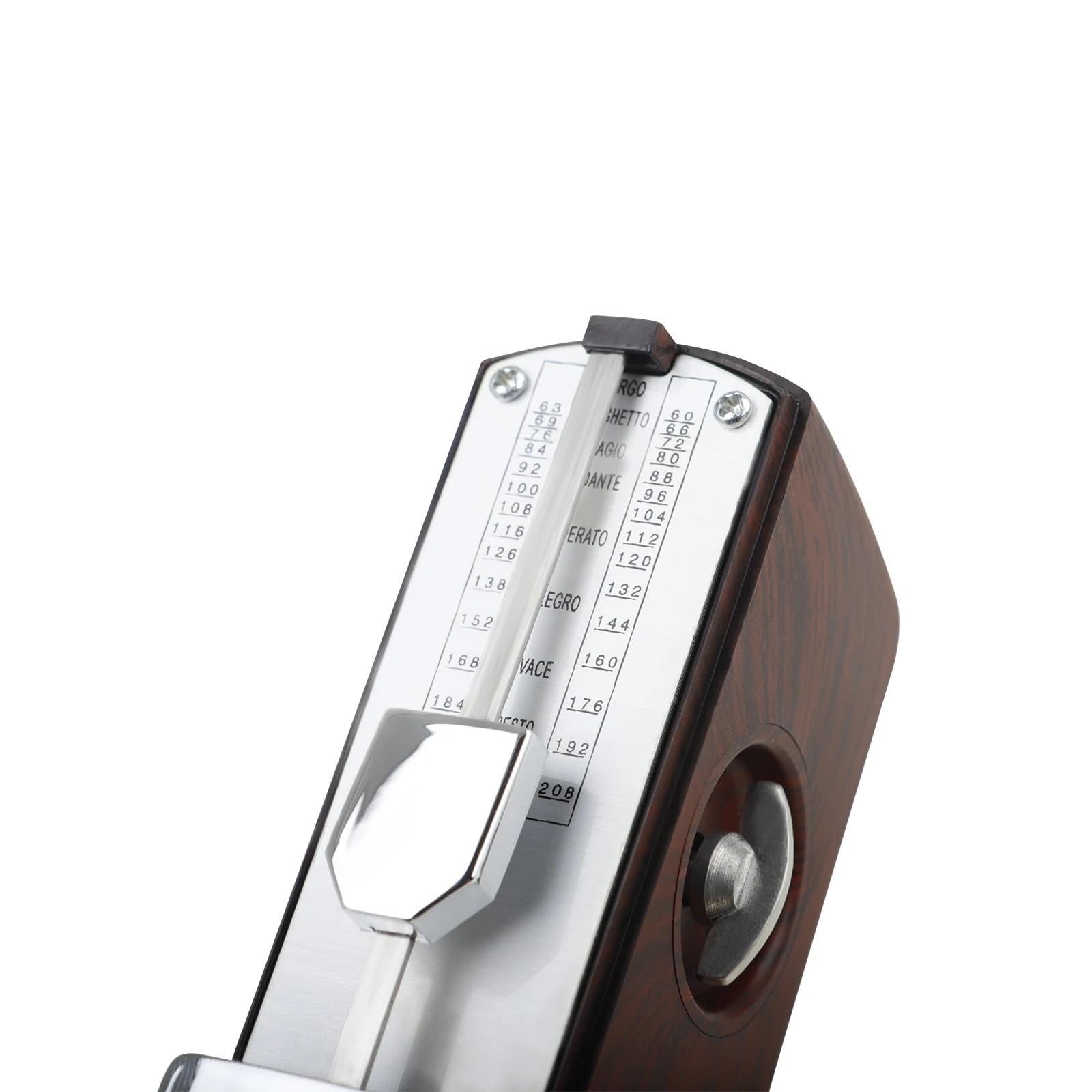 Metrónomo mecánico de tamaño pequeño, accesorio universal for principiantes, péndulo rítmico for guitarra, piano y práctica de metrónomo.(Wood Color)