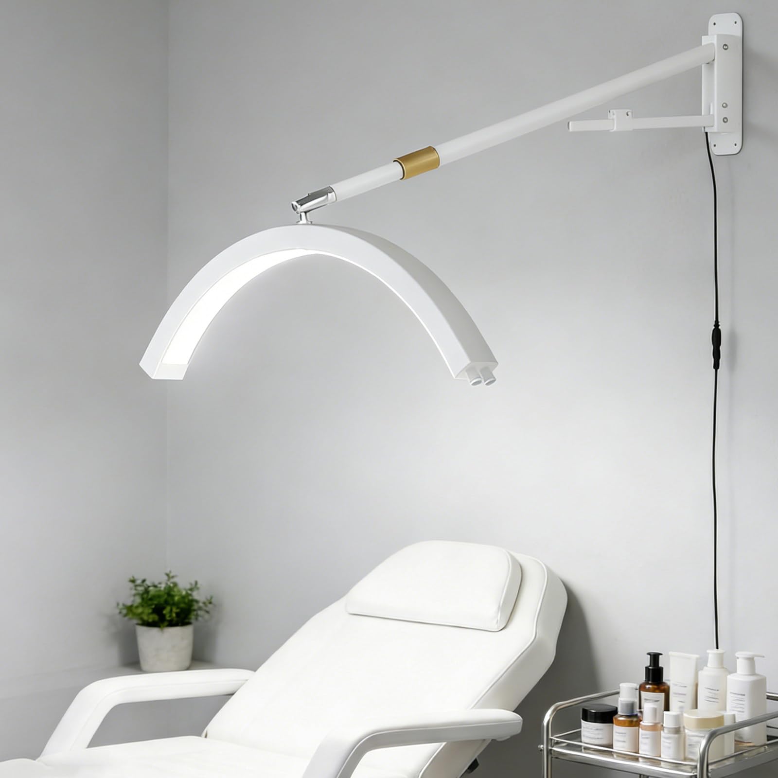 HXYSXHJUO Wall Mounted Half Moon Lamp, Adjustable Brightness for Professional Beauty and Nail Salons, Ideal Eyelash Extensions