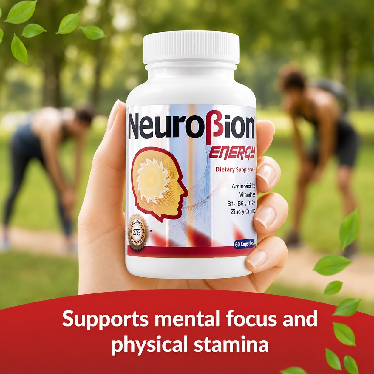 60 Caps Neurobion Energy - Amino Acids Vitamin B1 B2 B6 B12 - Increases Brain Alertness & Stamina — Amazon image 8