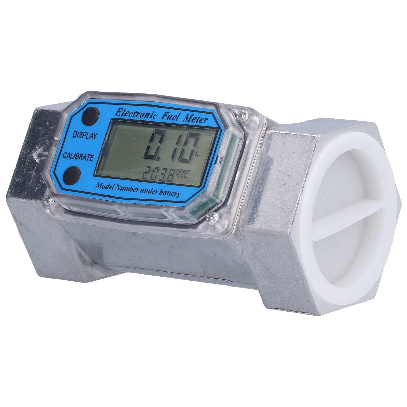 Misuratore di Portata Turbina LiebeWH - Digitale Elettronico 2in 2.3V-3.3V - Misuratore di Portata per Carburante Liquido Acqua Gasolio LLW-50 per la Medicina del Petrolio