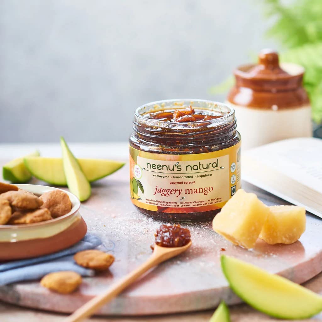 Neenu's Natural Jaggery Spread (Zero Oil)(200g) | Mango Achaar | Mango Pickle | Indian Preserve, Chutney | No Preservatives - Pack of 1 - Image 3 thumbnail