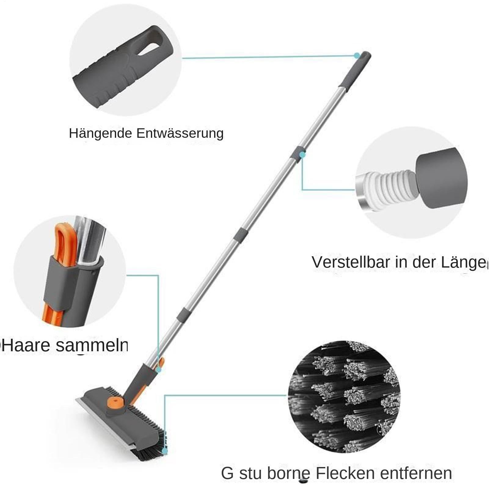 Brosse à récurer pour sol – Brosse à récurer multifonction réglable avec