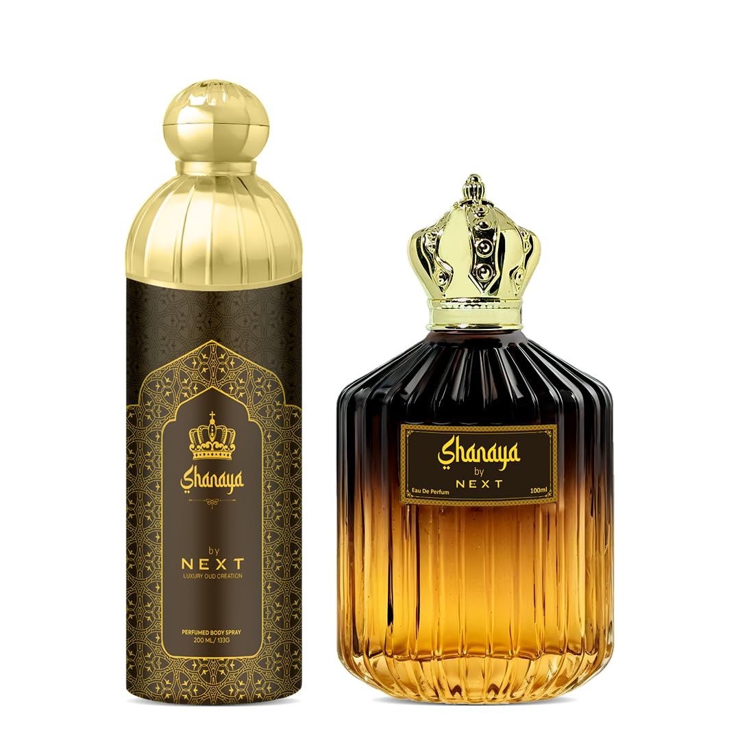 Next Care Shanaya Perfume & Deo Combo Pack 100ml + 200ml | Luxurious Arabic Fragrance & Long-Lasting Deodorant for Men & Women | Unisex Body Spray | Valentines Day Gift
