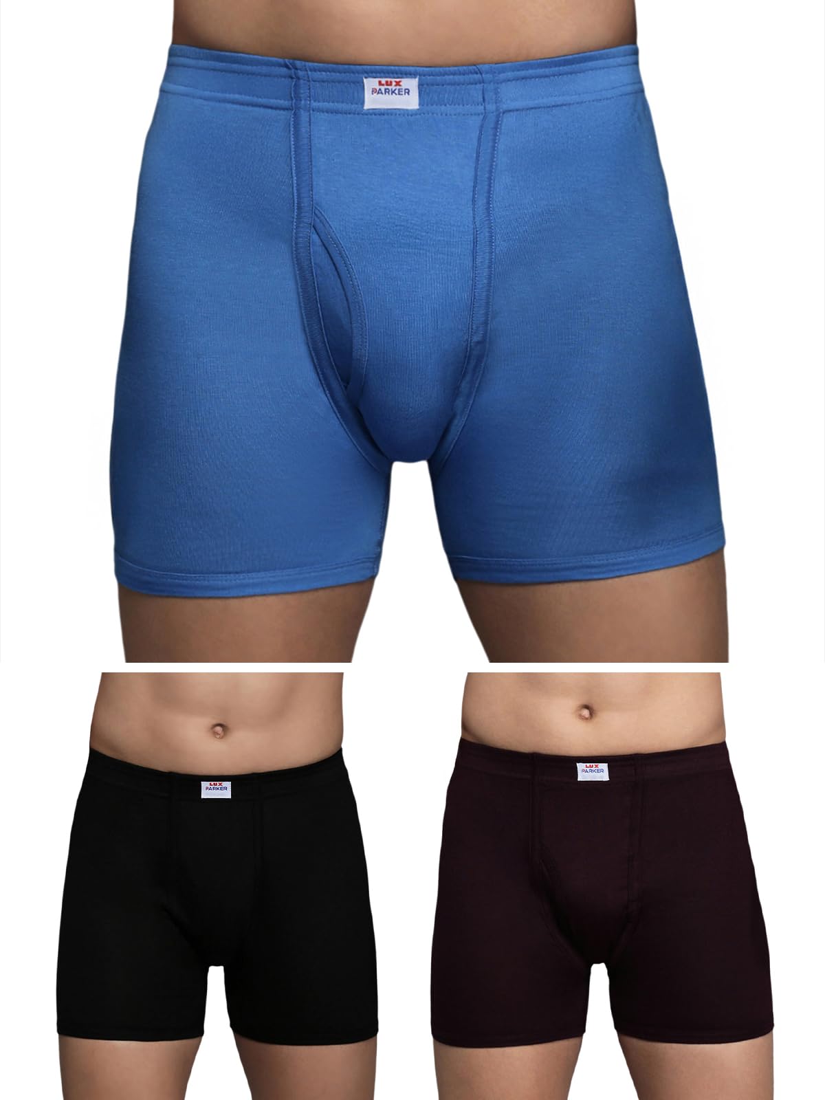 lux parker Men's Cotton Modern Solid Trunks-picture-53