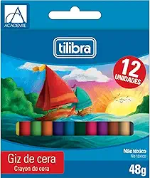 Tilibra - Giz de Cera 12 Cores Académie