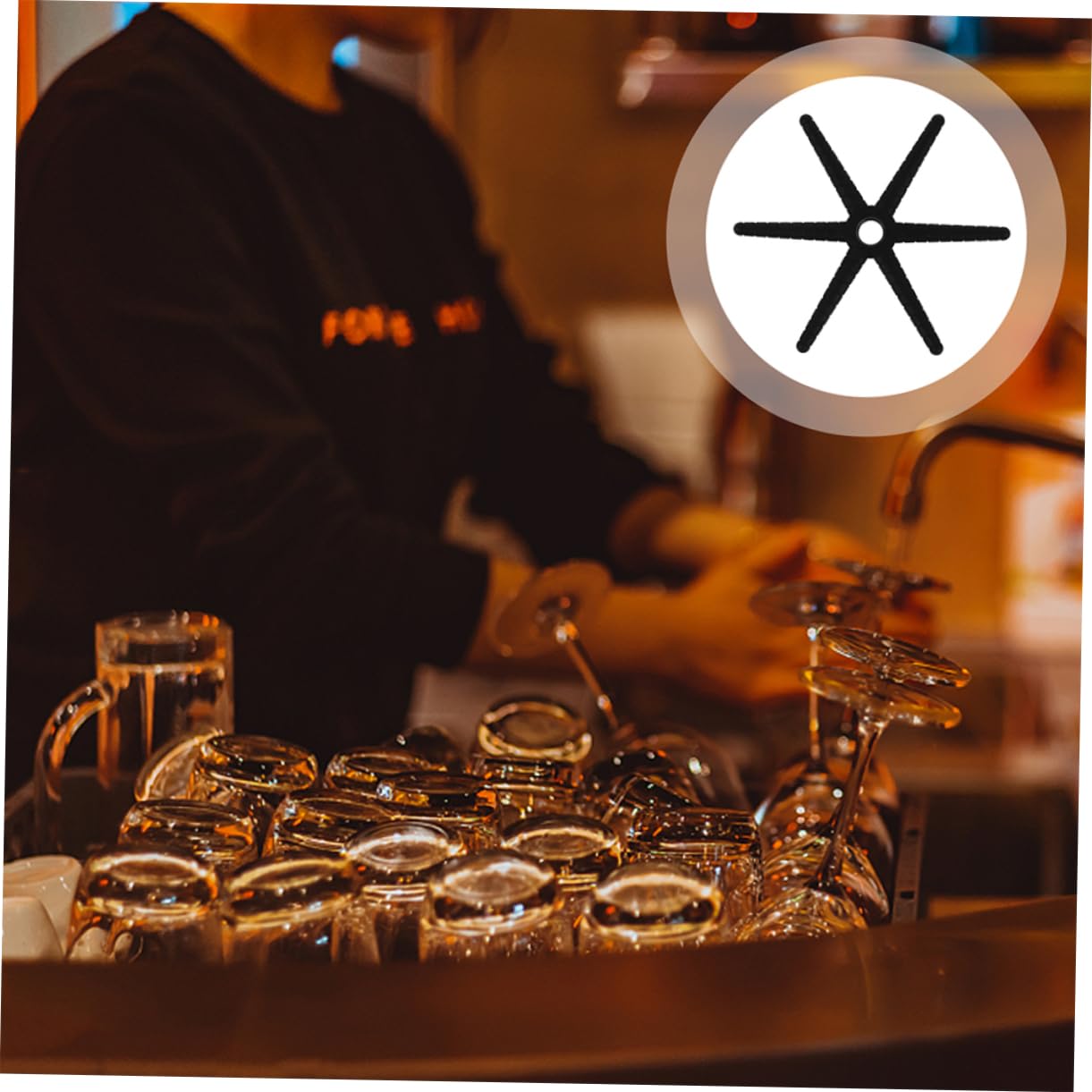 SHINEOFI 5 Pezzi Ricambio per Lavabicchieri Acciaio Inossidabile e Design Compatibile con Lavabicchieri per Caffetterie e Bar Facile da Installare e Resistente e Pratico