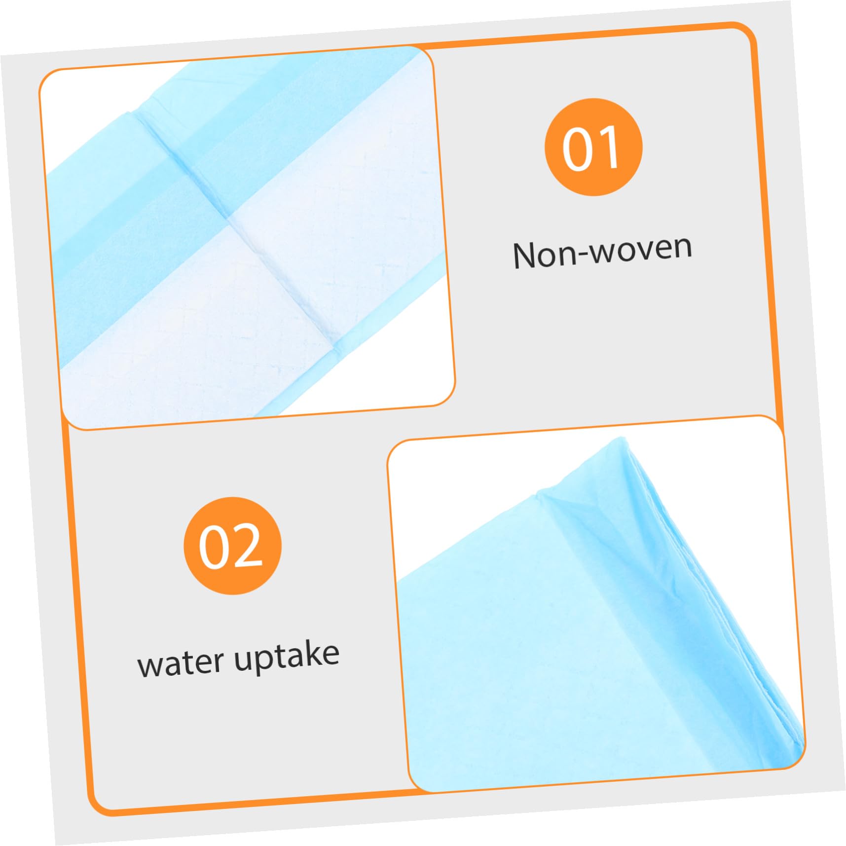 Alèse Jetable pour Chiots 60x60cm, Super Absorbante | Non-tissé, pour Chiens et Pets, Entraînement à Propreté, Chambre D’hôtel, Lot Simple