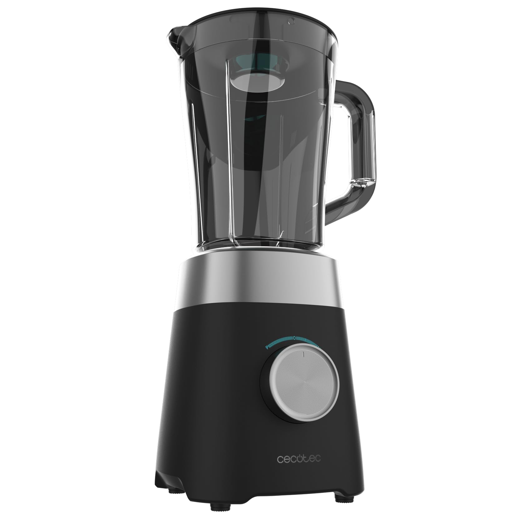Cecotec Blender Power Black Titanium 1300MAX B. Puissance maximale de 1300 W, 20000 RPM, Lames en titane à 4 feuilles, Carafe de 1,5 L, 2 vitesses, Fonction Pulse, Broie la glace facilement, Noir