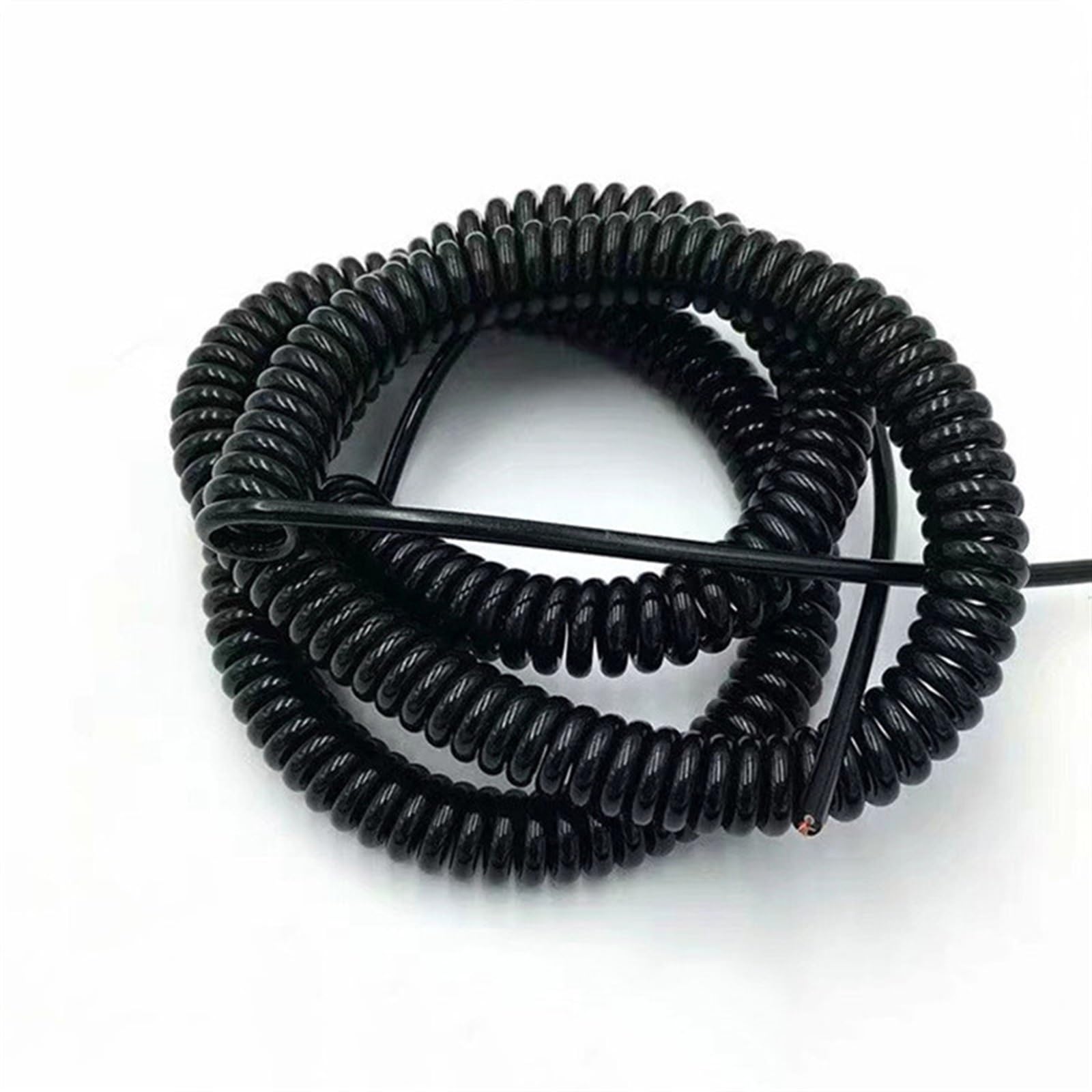 Cable para auricular de teléfono fijo Cable de alambre resorte telescópico en espiral 6 núcleos 13AWG 2 a 15 metros(Stretch 2 meters)