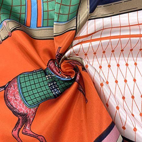 Your Smile Silk Feeling Scarf Women'S Fashion Pattern Classic Checker Large Square Satin Headscarf  thumb #3