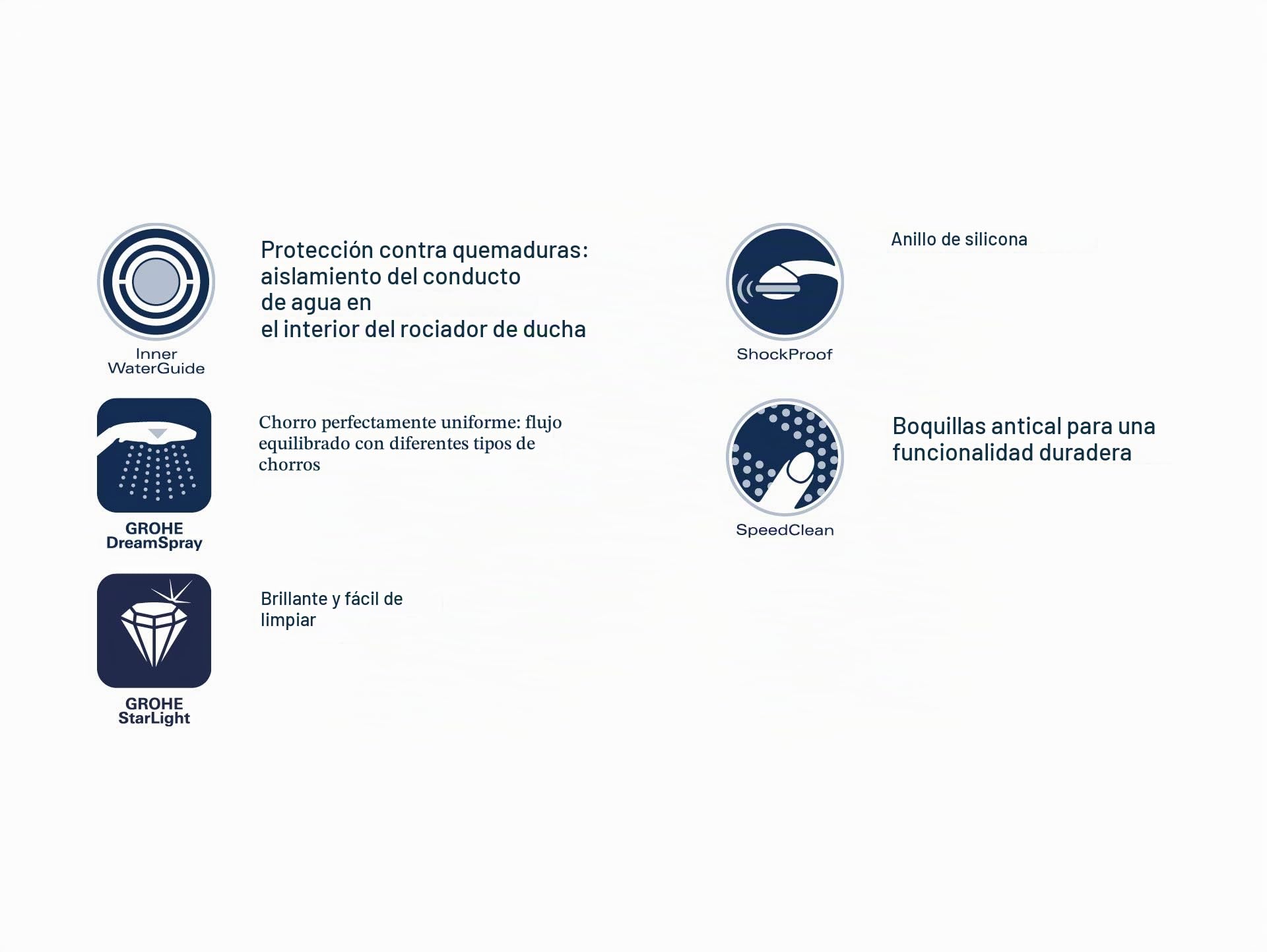 Grohe New Tempesta 100 II - Set de ducha con barra 600mm (Ref. 27598001)