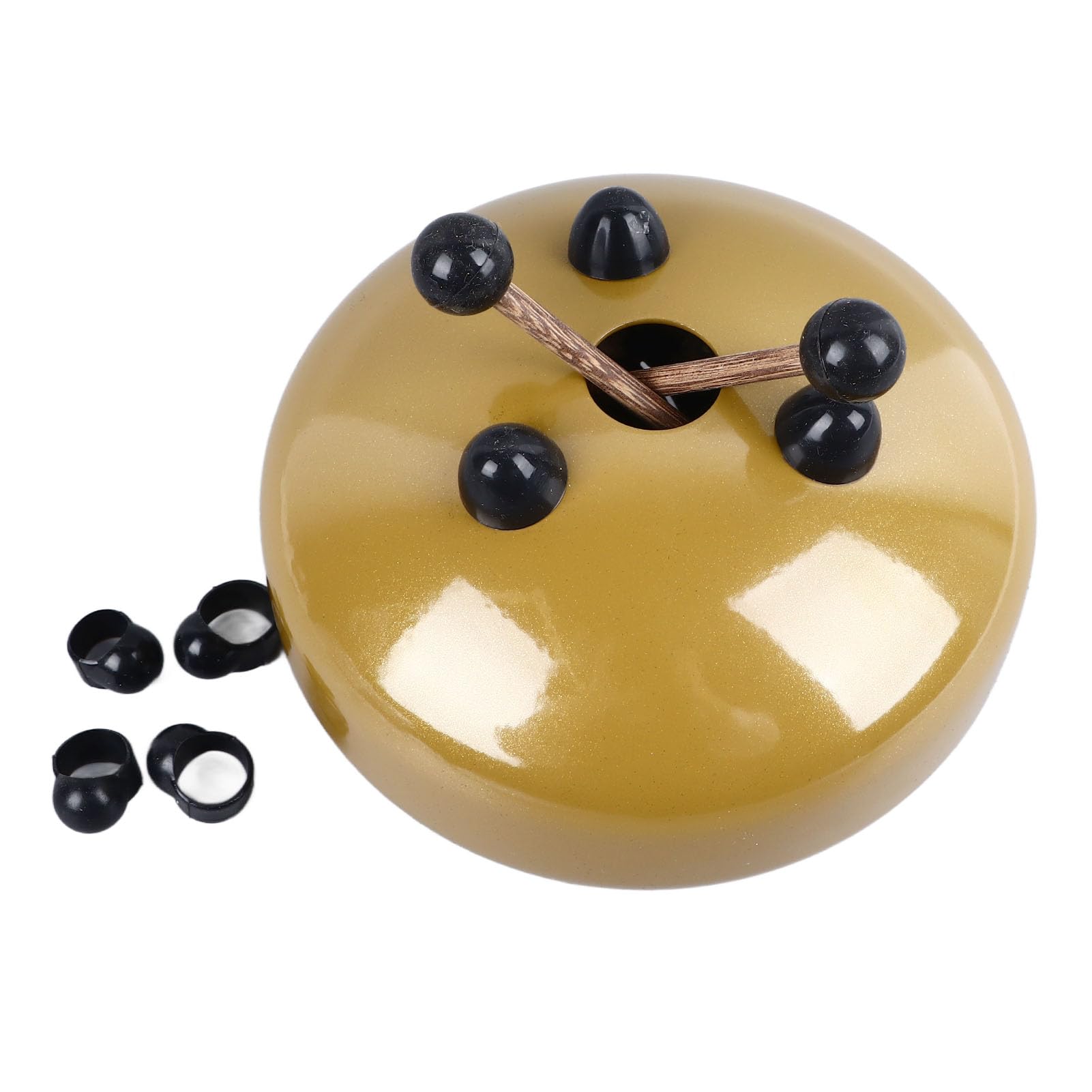 Tyenaza Tambour de Langue, 6 Pouces 8 Notes Clair Résonant Son Agréable Sans Souci Tambour à Main en Acier Mini Instrument de Percussion (Yellow)