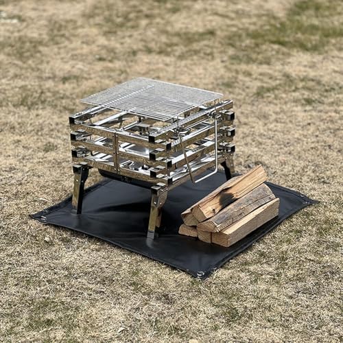 Alfombrilla para hoguera de silicona ignífuga y protector de calor 3