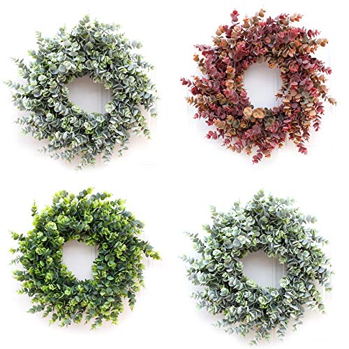 Couronne d'eucalyptus 18 pouces grande taille faite main pour decoration murale