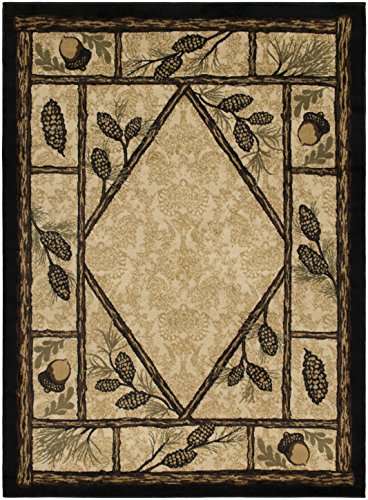 Tapete Rustic Lodge Wooded Pine Cone 2x3 miniatura 1