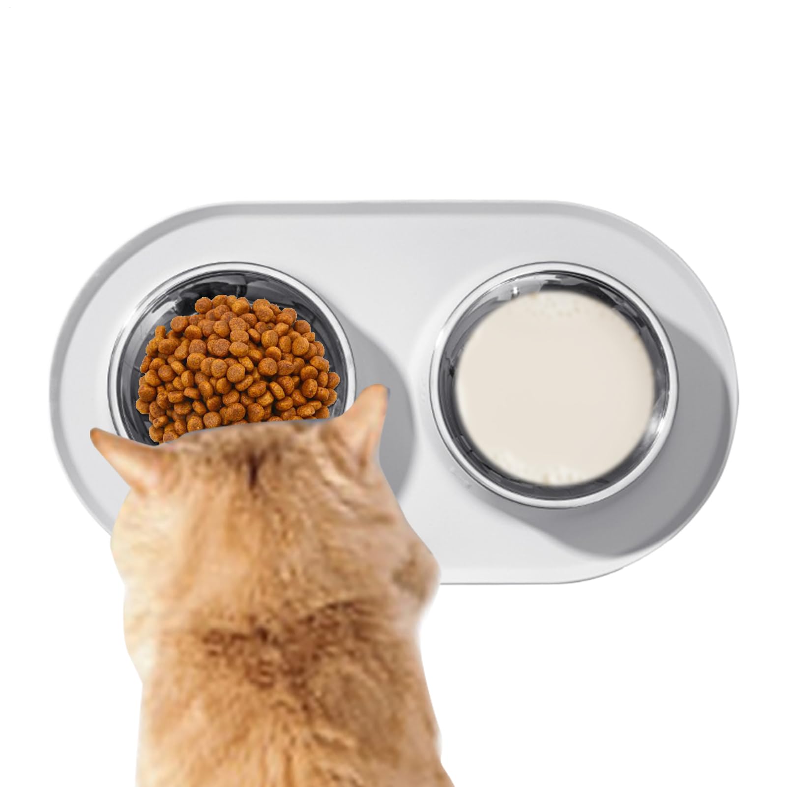Food Mat - Waterproof Silicone Dog Food Mat | Feeding Mat with Tray - for Cats and Puppies, Indoor and Outdoor, Home, Living Room, Tiles, Corner
