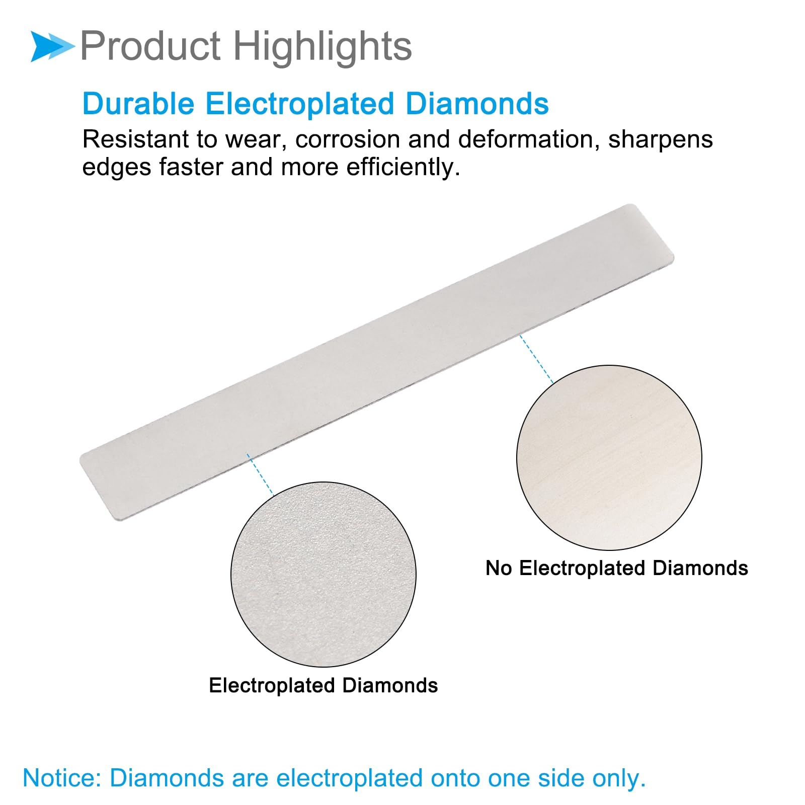 CoCud Diamond Whetstone Sharpening Stone, 2000 Grit 5.91" x 0.79" Total Size, Sharpener Abrasive Tool - Image 4