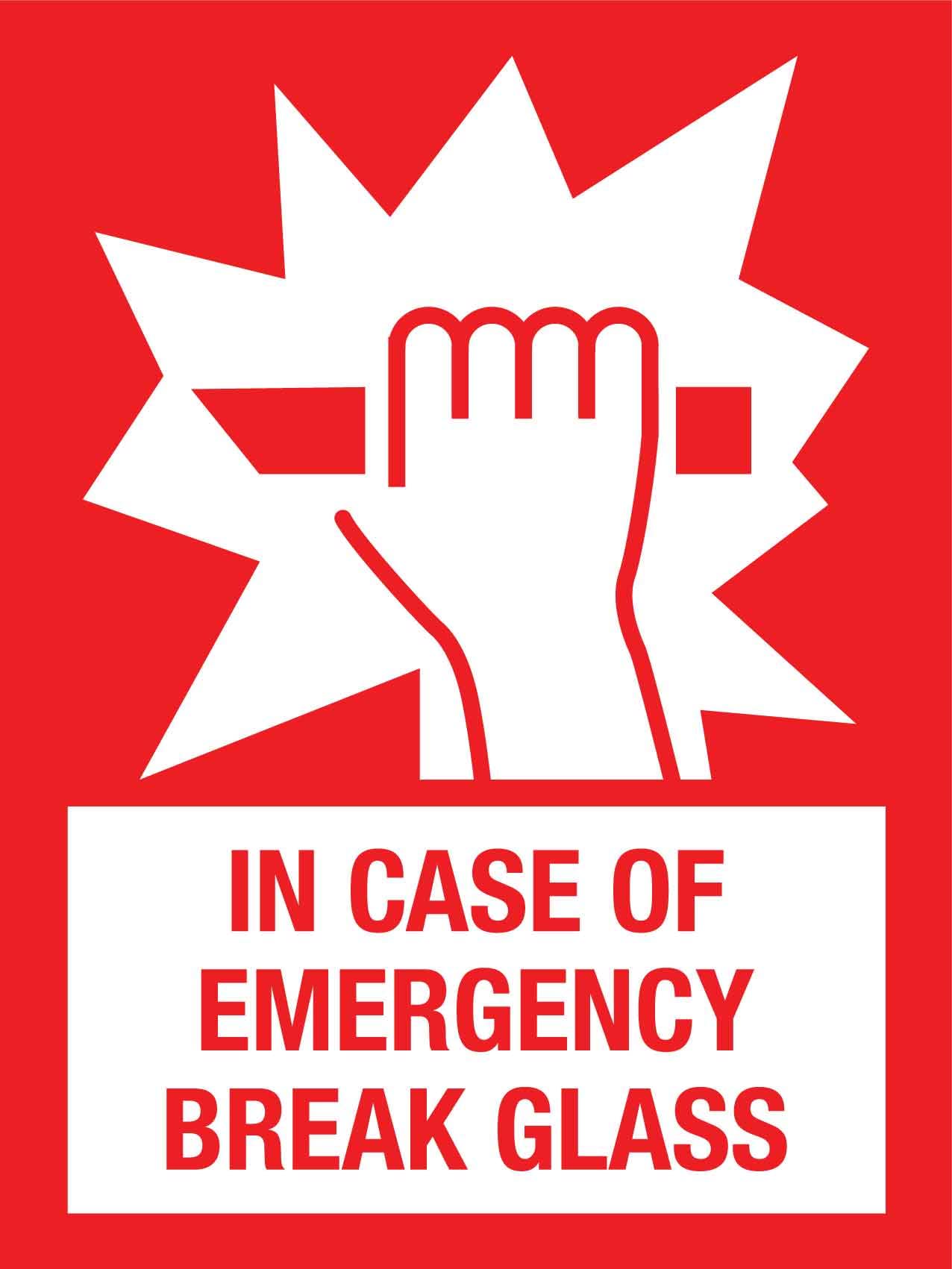 Amazon.com: In Case of Emergency Break Glass Sign Metal Tin Sign