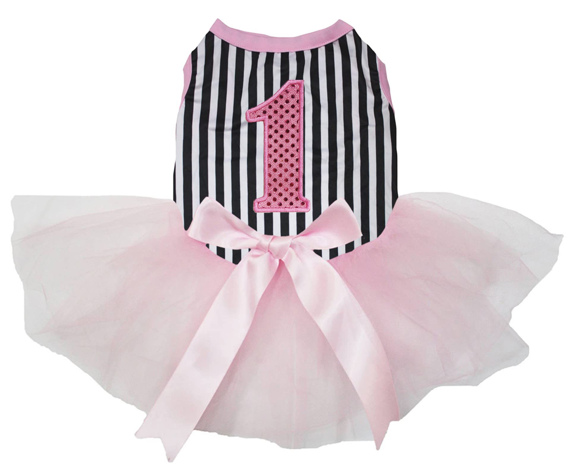 Robe pour chien 1st à paillettes rose pour briller lors des fêtes de famille