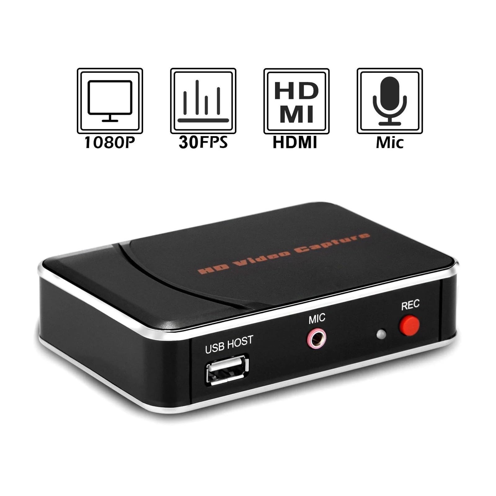 Scheda di acquisizione Video 280H, registratore Video Full HD 1080P, Box di acquisizione for WiiU, 360 One, PS4, Disco Flash USB per Lo Streaming di Giochi e la Registrazione Multi-Sorgente