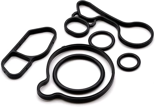 Miniatura 5 de Juego de juntas de carcasa de filtro de enfriador de aceite de motor compatible con Chevrolet Cruze Limited Sonic Trax 1.4L Turbo 2011-2018 Buick