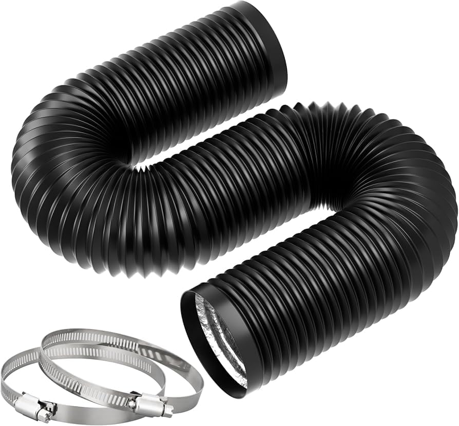 Flexible PVC Tubing Kit 3 m with 2 Hose Clamps - Ventilation Duct Diameter 100 125 or 150 mm - Image 3