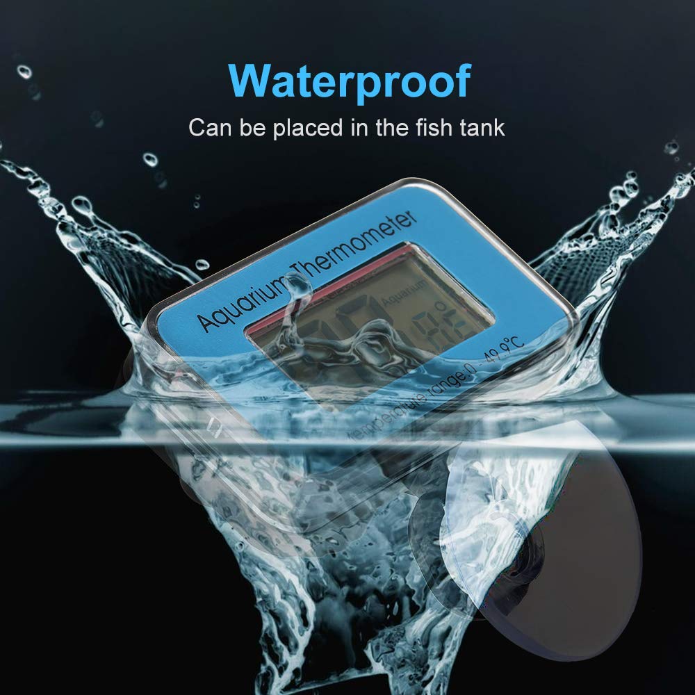 VAYINATO Sun-sun Aquarium Digital Fish Tank Thermometer (WDJ-005) with Water Proof