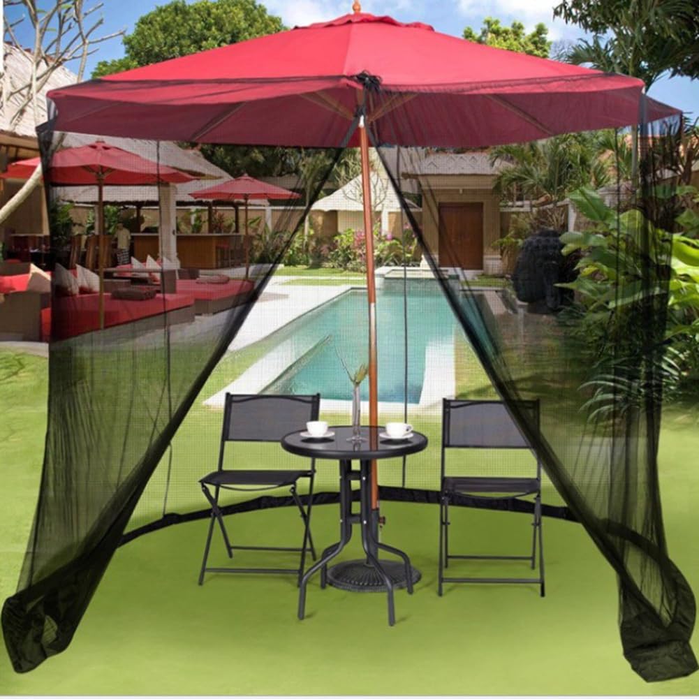 Zanzariera regolabile per gazebo da 2,8 a 4,5 m, copertura a doppia faccia per patio, tavolo da pranzo all'aperto protezione da cts