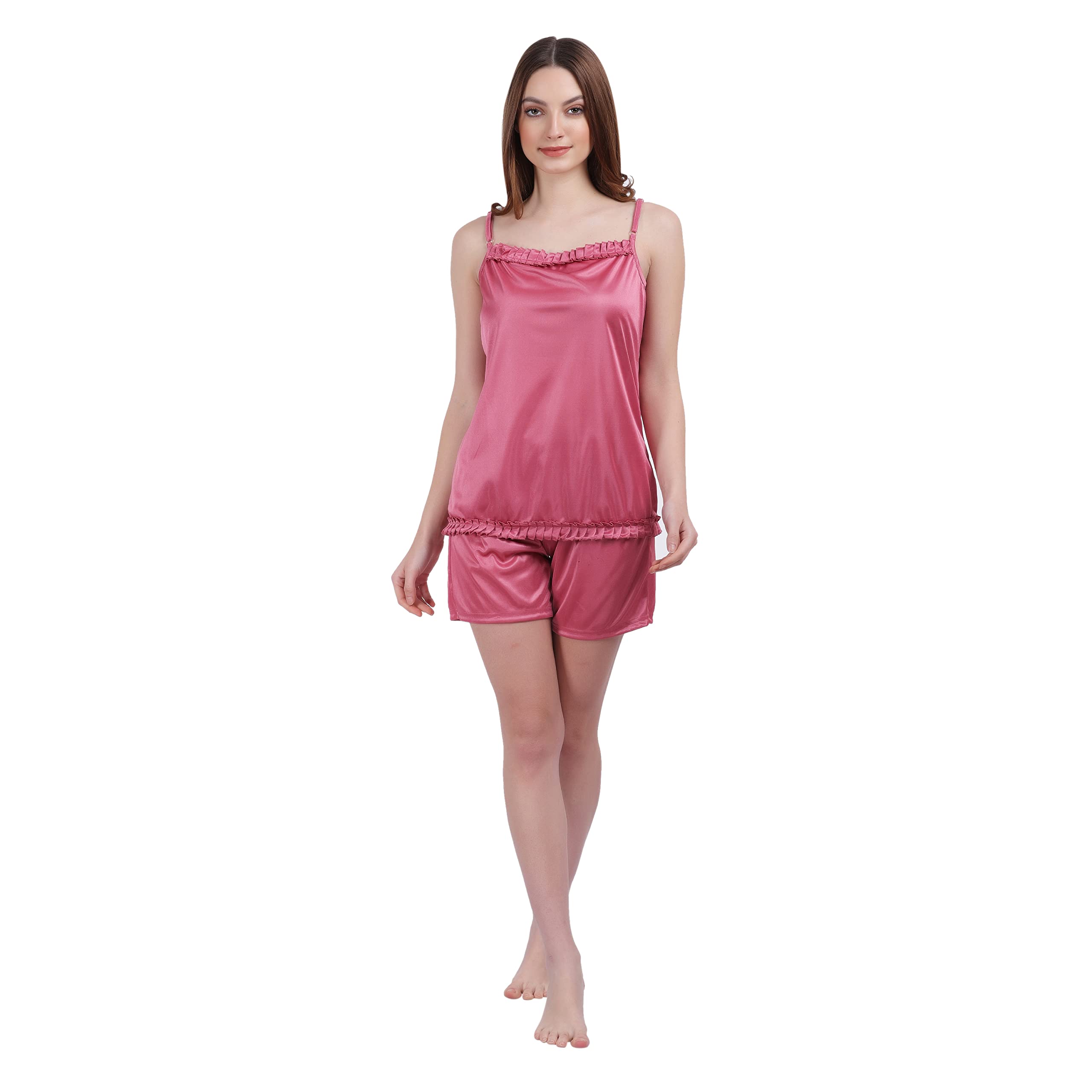 breezly Women & Girls Babydoll TOP & Shorts Lingerie Night Dress-picture-35