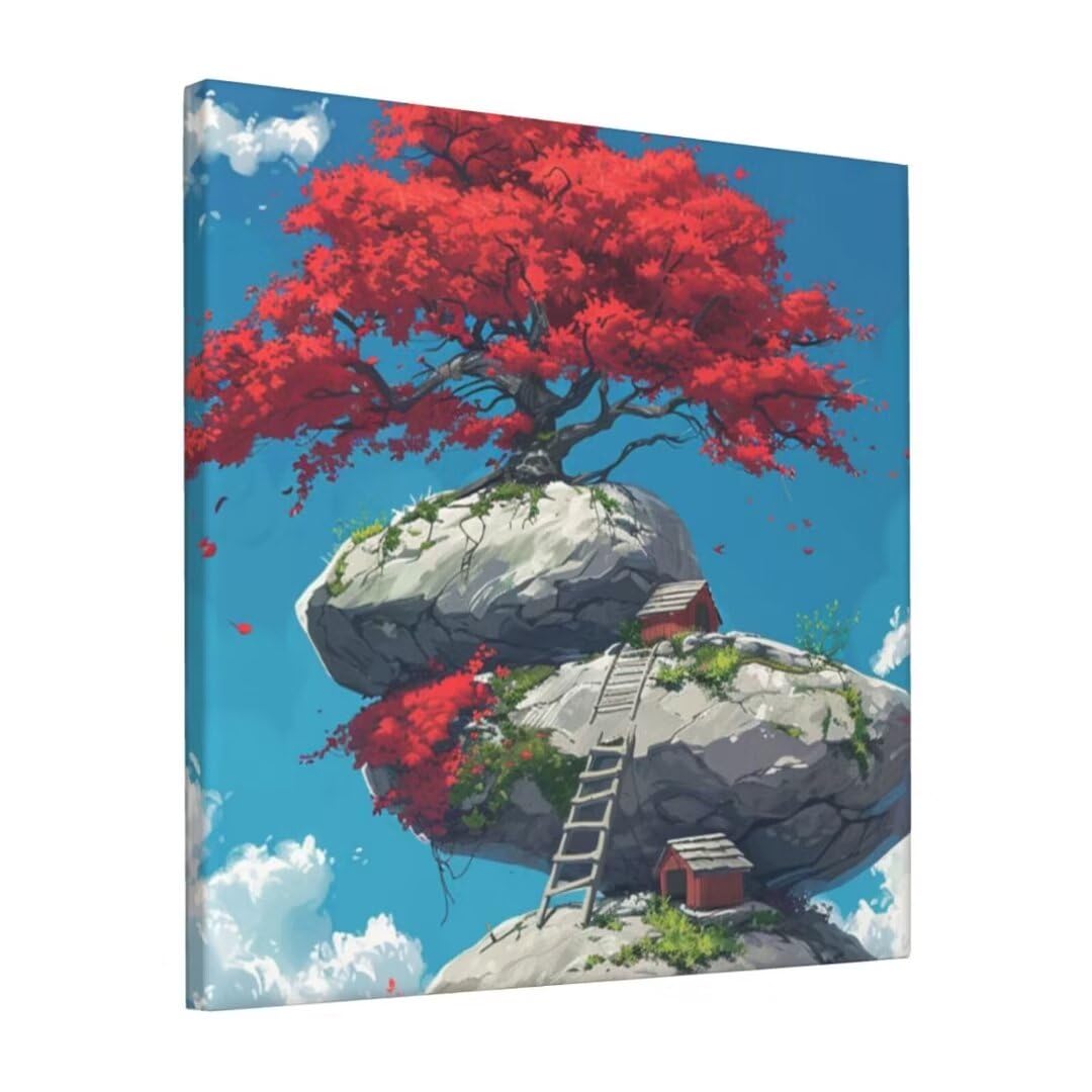 Amazon.co.jp: Paint By Numbers 禅、ツリー 数字油絵 フレーム付き