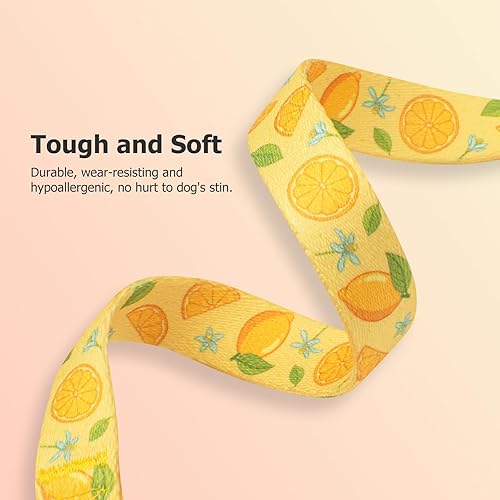 Miniatura 4 de Collar de perro hecho a mano para perros pequeños, medianos y grandes, limón amarillo con colgante de moda de otoño e invierno, ideal para perros