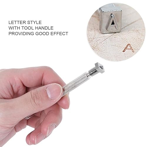 Miniatura 3 de 36 piezas de herramientas de perforación de sellos de metal de 18 (0.118 in), juego de sellos de letras de número, perforador de impresión digital,