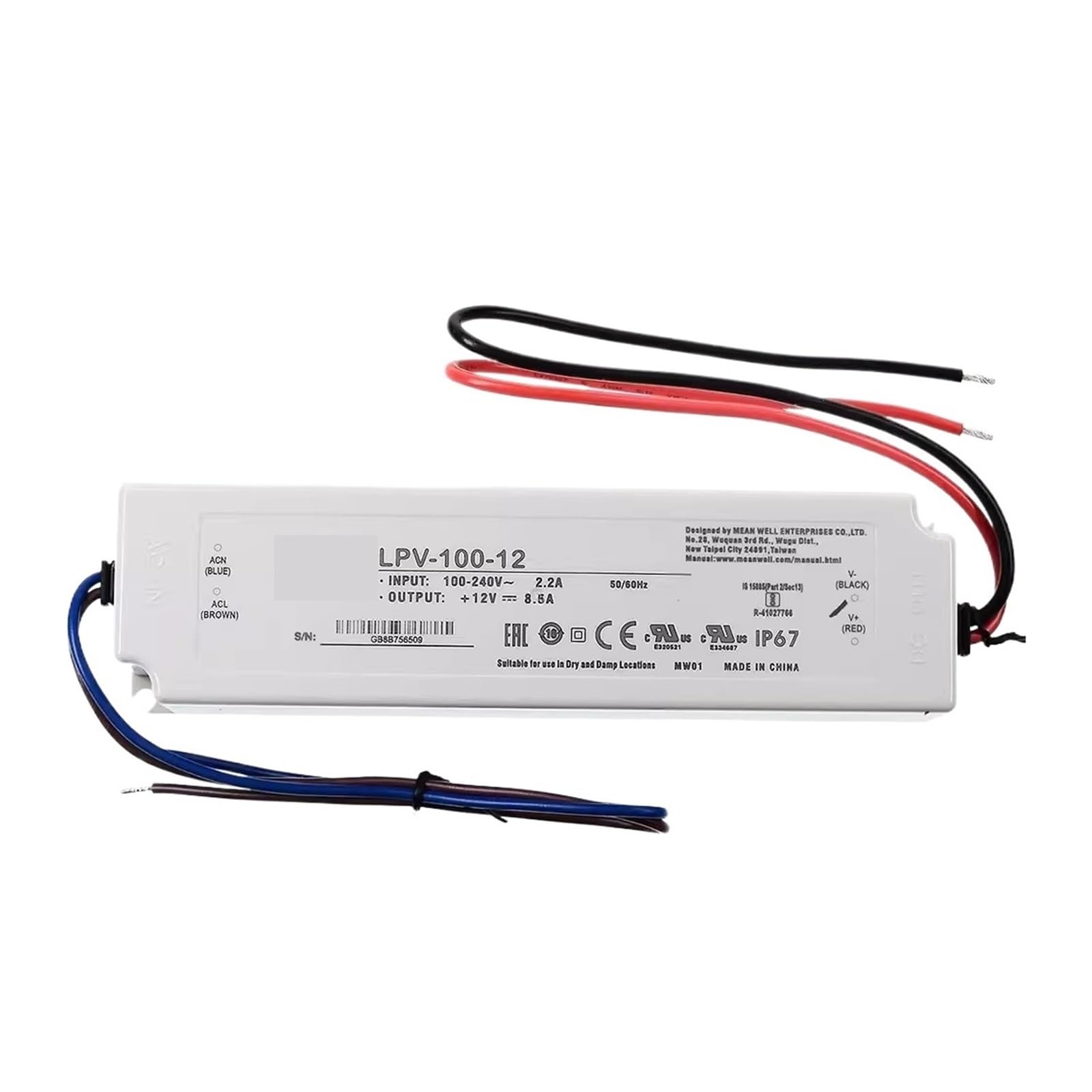 JJKKOZVQF LPV-100-24 LPV-100-12 LPV-100-5 LPV-100-36 LPV-100-48 100W 24V 12V Single Output Switching Power Supply(LPV-100-36(100W 36V))