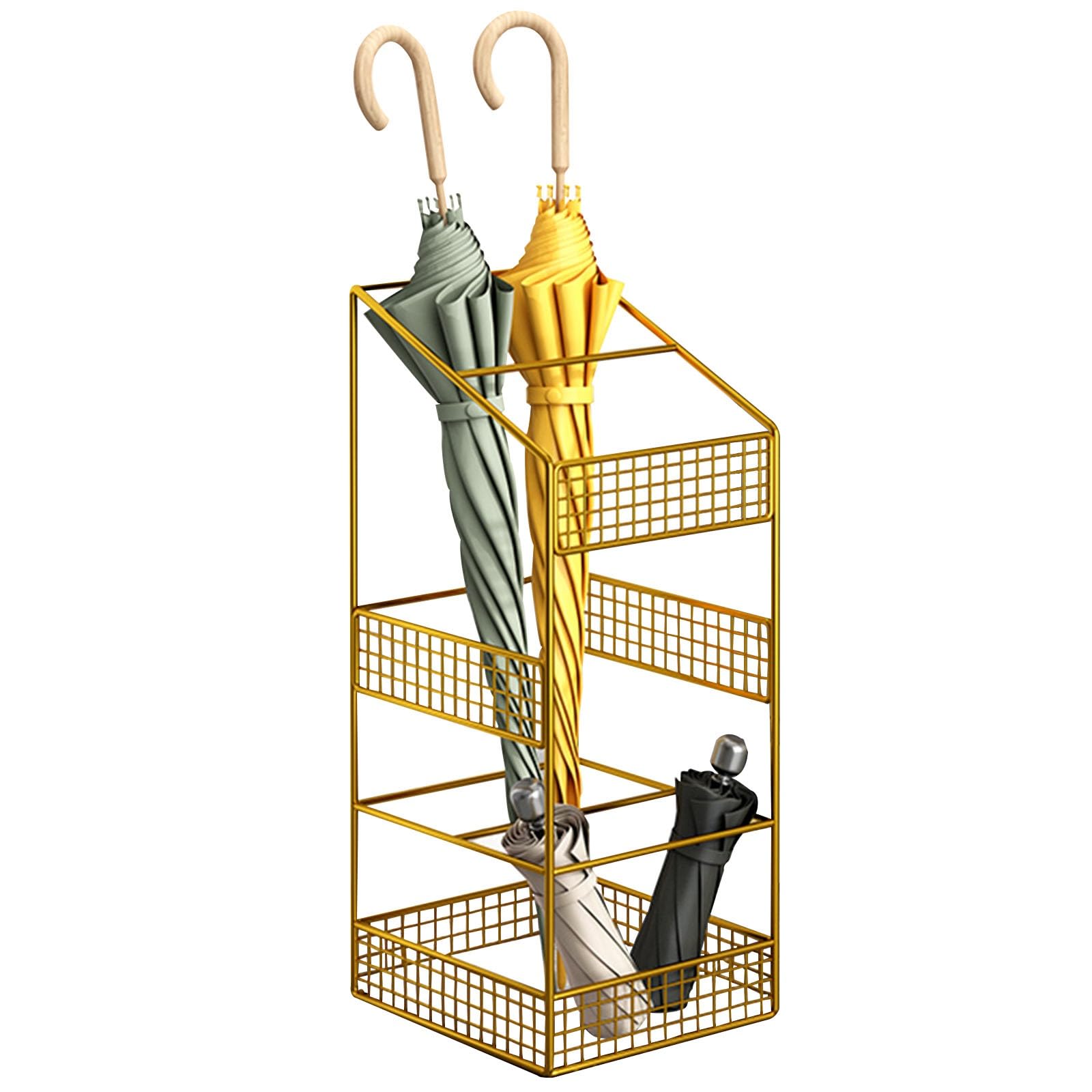 GYRAZXS Freestanding Umbrella Holder - Large Capacity with Drip Tray, Space-Saving Organizer for Home Entryway