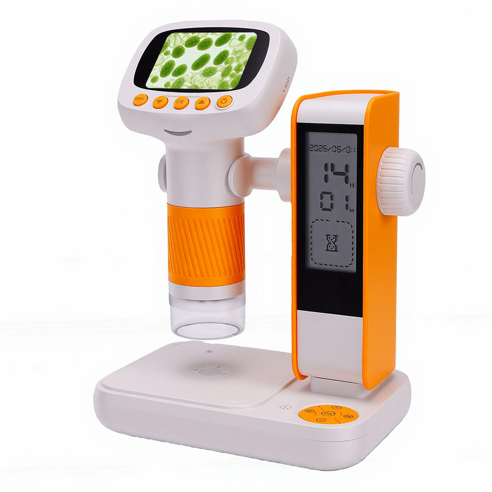 Microscopio per Bambini, Microscopio Digitale Portatile con Ingrandimento da 50X a 1000X con Schermo a Colori e 8 Luci LED Regolabili, Compatibile con PC USB per Ragazzi e Ragazze Dai 3 Anni
