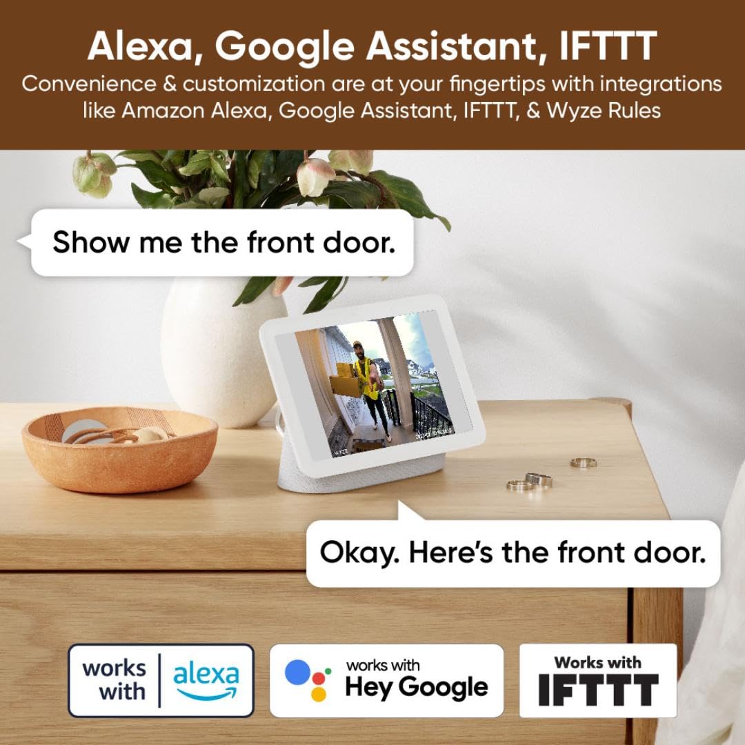 WYZE Cam Pan v3, Indoor/Outdoor IP65-Rated 1080p Pan/Tilt/Zoom Wi-Fi Smart Home Security Camera with Color Night Vision, 2-Way Audio, Compatible with Alexa & Google Assistant, Free Expert Setup: WYZE Cam Pan v3 White 2-Pack with Wyze Cam Unlimited Monthly, covers Unlimited Wyze cameras, Auto-Renews at $9.99/month, Activation Required, Cancel Anytime