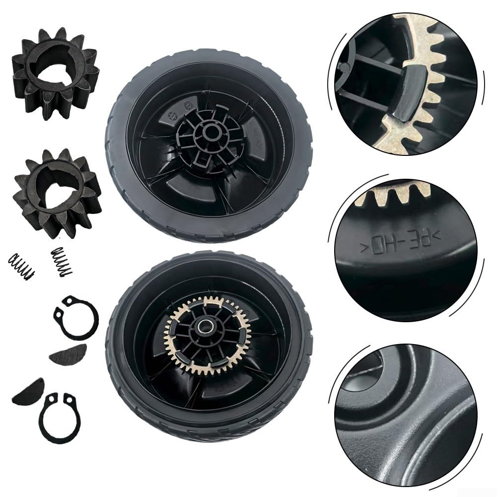 8 pollici tosaerba ruote e ingranaggi kit per Honda HRN216 VKA VKAA per vla VLAA VYA VYAA, ricambio per 44710-VR8-N00ZA 42710-VR8-N00ZA,(ruote posteriori + ingranaggi)