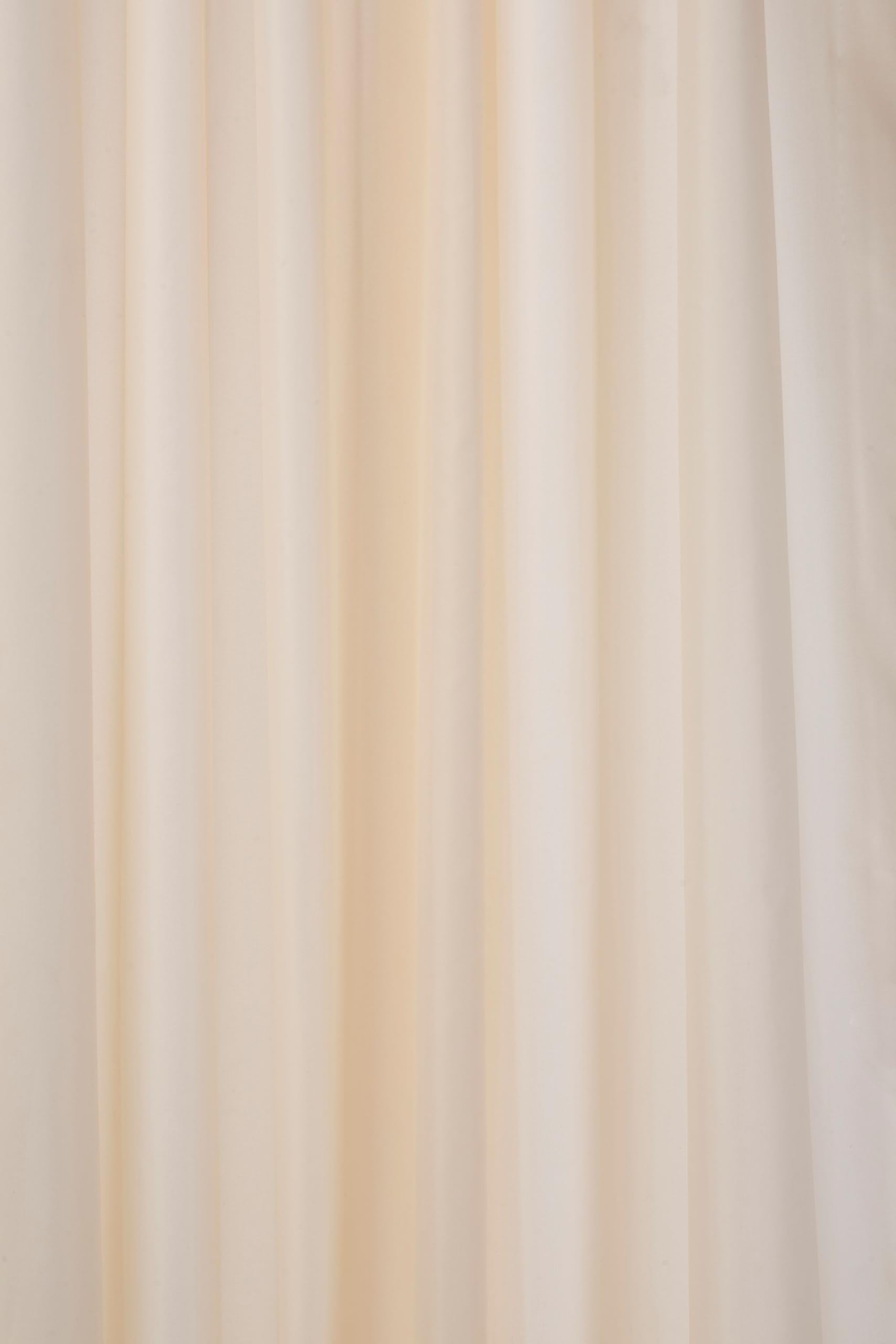 Croydex Ivory Plain Shower Curtain, 1800X1800mm | Machine Washable